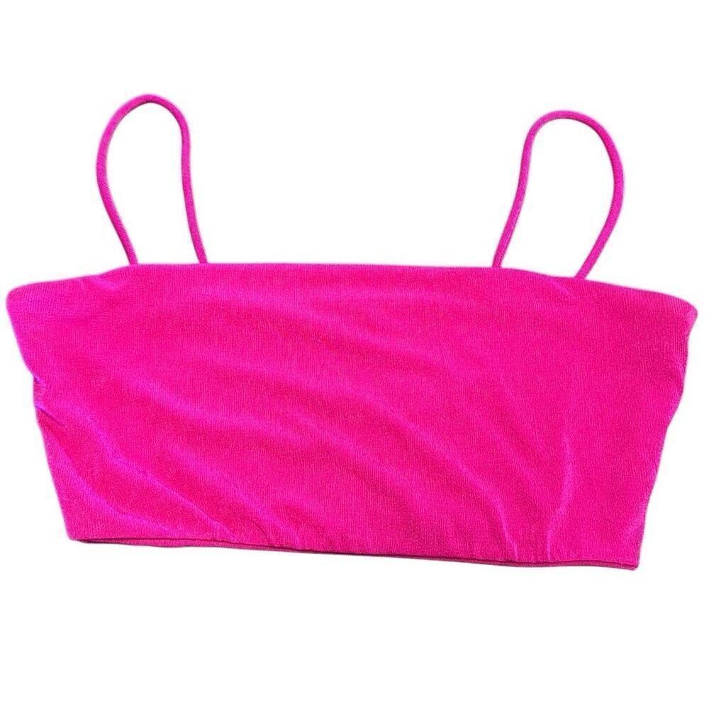 12th Tribe Magenta Pink Textured Crop Top Women’s Medium